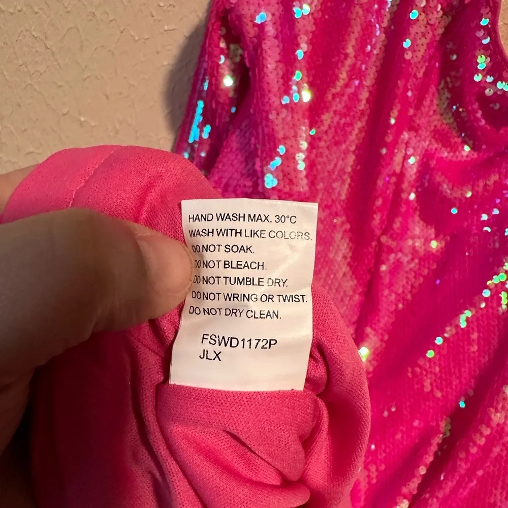 FAERIESTY Sequins Cocktail Dress Size 4X Plus Size Barbie pink - Picture 6 of 12